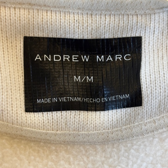 Andrew Marc Cream full zip hooded fleece jacket with pockets, size M - Picture 3 of 7